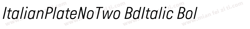 ItalianPlateNoTwo BdItalic Bold It字体转换
